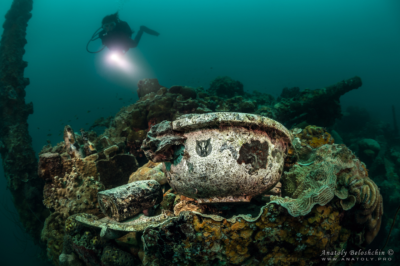 Palau, Anatoly Beloshchin, Палау, Анатолий Белощин, wreck, helmet wreck