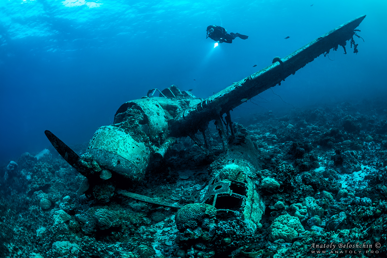 Palau, Anatoly Beloshchin, Палау, Анатолий Белощин, wreck, aircraft